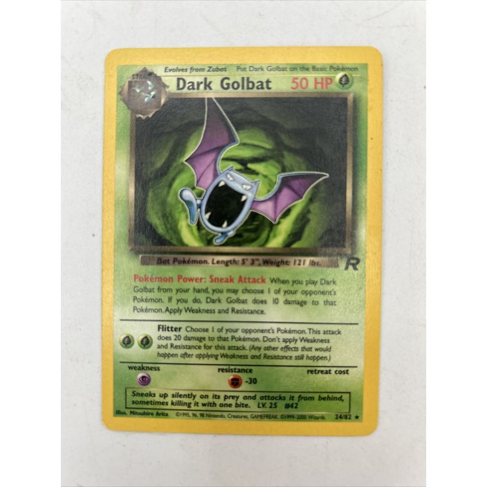 Pokemon Card Dark Golbat Team Rocket 1st Edition Rare 24/82 Near Mint Condition